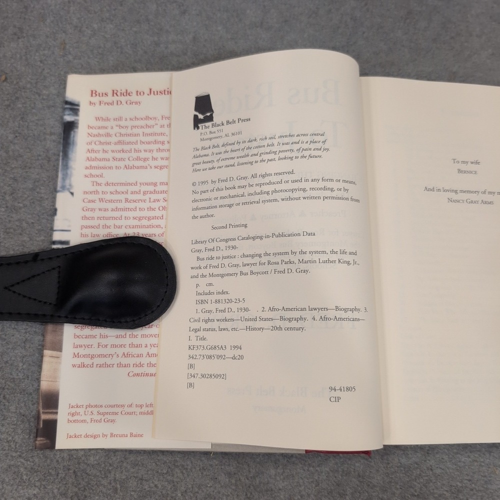 Bus Ride to Justice Fred Gray Signed Hardcover Civil Rights Rosa Parks MLK 1995 - Picture 4 of 4